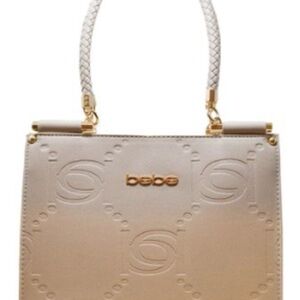 Bebe Beige Embossed Shoulder Bag